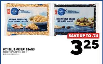 Real Canadian Superstore Pc® blue menu® beans, 900 g offer
