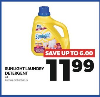 Real Canadian Superstore Sunlight laundry detergent, 4 l offer