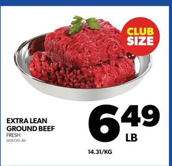 Real Canadian Superstore Extra lean ground beef offer