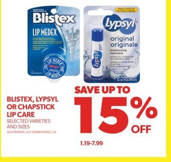 Real Canadian Superstore Blistex, lypsyl or chapstick lip care offer