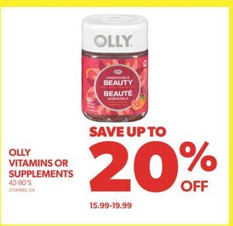 Real Canadian Superstore Olly vitamins or supplements, 42-90's offer