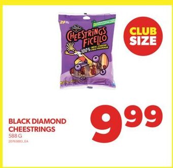 Real Canadian Superstore Black diamond cheestrings, 588 g offer