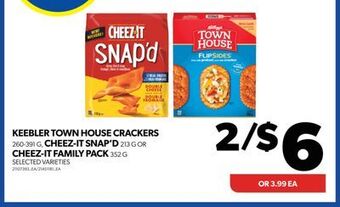 Real Canadian Superstore Keebler town house crackers, 260-391 g, cheez-it snap'd, 213 g or cheez-it family pack, 352 g offer