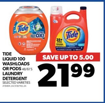 Real Canadian Superstore Tide liquid 100 washloads or pods 48/61's laundry detergent offer