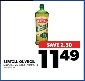 Real Canadian Superstore Bertolli olive oil, 750 ml/1 l offer