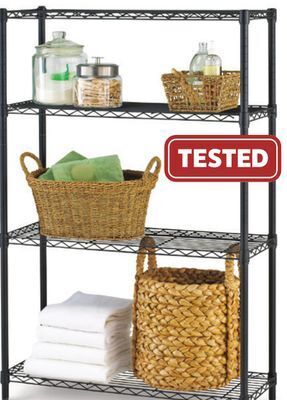 Canadian Tire For living 4-tier wire shelf, black offer
