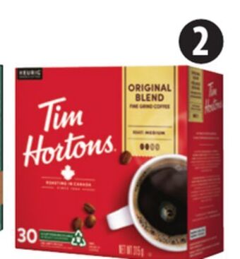 Canadian Tire Selected tim hortons tea or coffee k-cup® pods, 30-ct offer