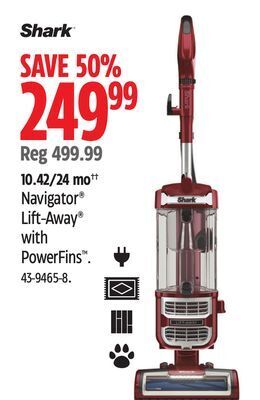 Canadian Tire Shark navigator lift-away with powerfins offer
