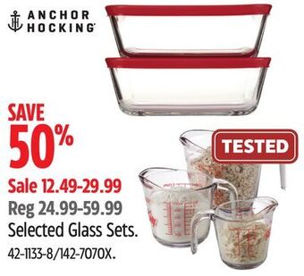 Canadian Tire Anchor hocking selected glass sets offer