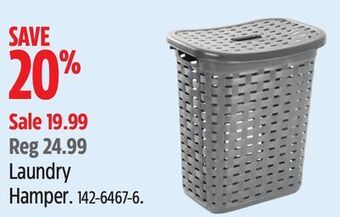 Canadian Tire Laundry hamper offer
