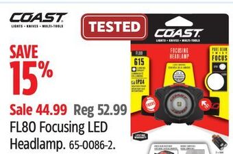 Canadian Tire Coast fl80 focusing led headlamp offer