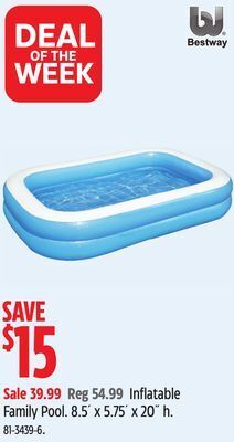 Canadian Tire Bestway inflatable family pool offer