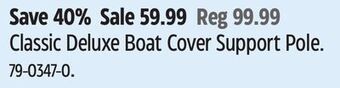 Canadian Tire Classic deluxe boat cover support pole offer