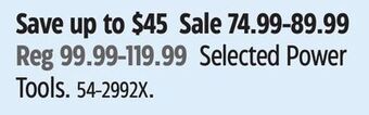 Canadian Tire Dewalt selected power tools offer