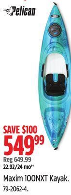 Canadian Tire Pelican maxim 100nxt kayak offer