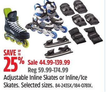 Canadian Tire Ultra wheels adjustable inline skates or inline/ice skates offer
