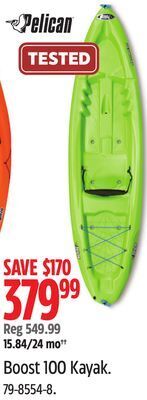 Canadian Tire Pelican boost 100 kayak offer