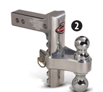 Canadian Tire Trimax razor adjustable tow hitch, 8 drop, aluminum offer