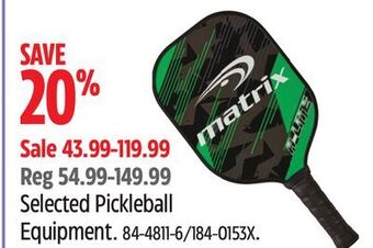Canadian Tire Head selected pickleball equipment offer