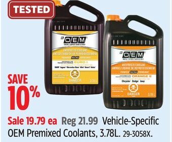 Canadian Tire Vehicle-specific oem premixed coolants, 3.78l offer