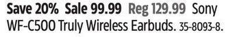 Canadian Tire Sony wf-c500 truly wireless earbuds offer