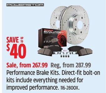 Canadian Tire Powerstop performance brake kits offer
