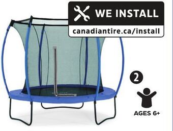Canadian Tire Plum springsafe 8' outdoor trampoline with safety enclosure offer