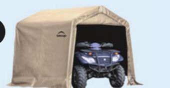 Canadian Tire Shelter logic sandstone peak shed, 8 x 8 x 7' h offer