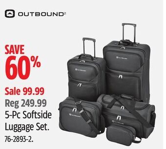 Canadian Tire Outbound 5-pc softside luggage set offer
