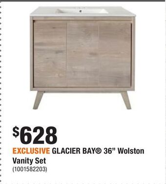 Home Depot Exclusive glacier bay® 36 wolston vanity set offer
