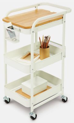 Canadian Tire Type a engrained 3-tier utility cart white offer