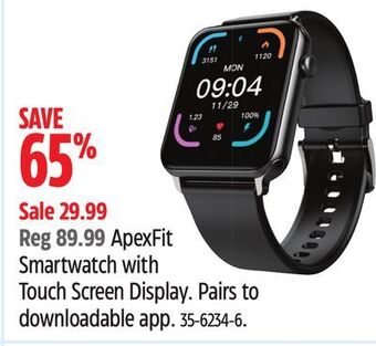 Canadian Tire Apexfit smartwatch with touch screen display offer