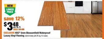 Home Depot Hdc 5mm blossomfield waterproof luxury vinyl flooring offer