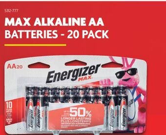 Home Hardware Max alkaline aa batteries - 20 pack offer