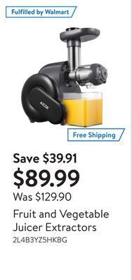 Walmart Fruit and vegetable juicer extractors offer
