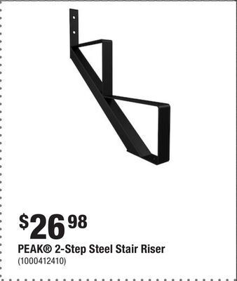 Home Depot Peak® 2-step steel stair riser offer
