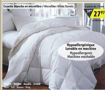 Sushi Shop Microfiber white duvets offer