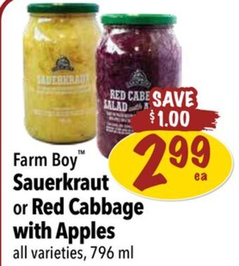 Farm Boy Farm boy™ sauerkraut or red cabbage with apples offer