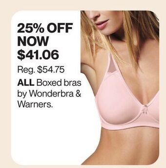 Hudson's Bay All boxed bras by wonderbra & warners offer