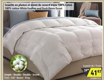 Sushi Shop 100% cotton white feather and duck down duvet offer