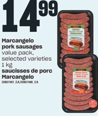 Valu-mart Saucisses de porc marcangelo, 1 kg offer
