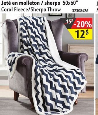 Sushi Shop Coral fleece/sherpa throw offer