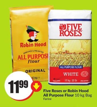 FreshCo Five roses or robin hood all purpose flour 10 kg bag offer
