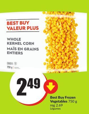 Chalo FreshCo Best buy frozen vegetables 750 g offer