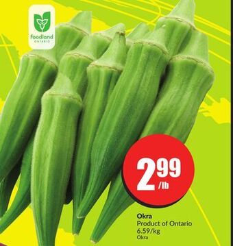 Chalo FreshCo Okra product of ontario 6.59/kg offer