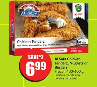 Chalo FreshCo Al safa chicken tenderz, nuggets or burgers frozen 400-600 g offer