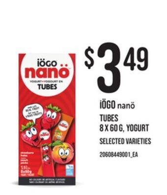 Zehrs Markets Iögo nanö tubes 8 x 60 g, yogurt offer