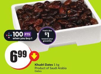Chalo FreshCo Khudri dates 1 kg product of saudi arabia offer