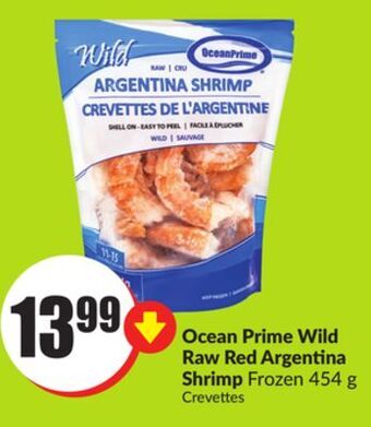 FreshCo Ocean prime wild raw red argentina shrimp frozen 454 g offer