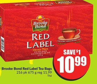 Chalo FreshCo Brooke bond red label tea bags 216 pk 675 g offer